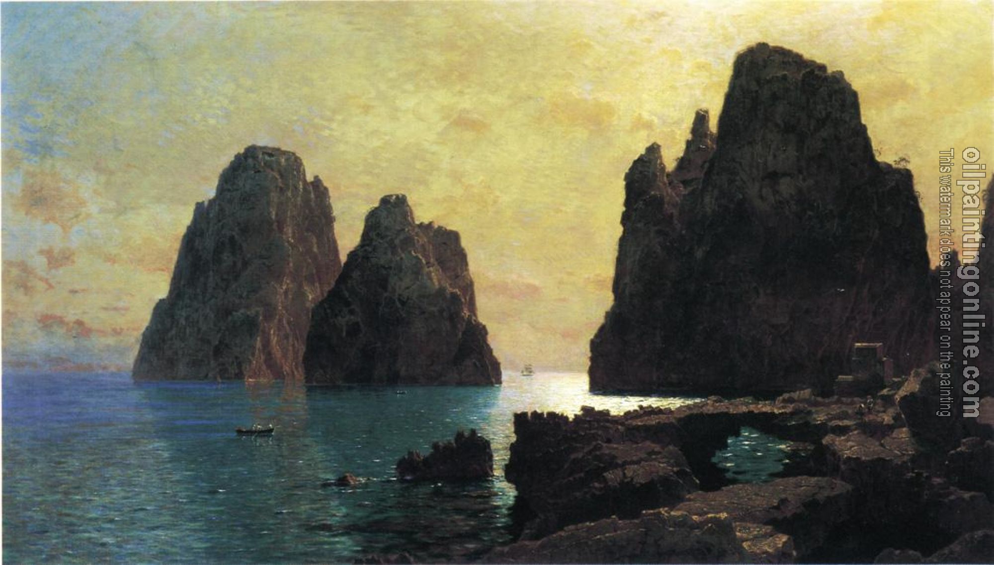 William Stanley Haseltine - The Faraglioni Rocks